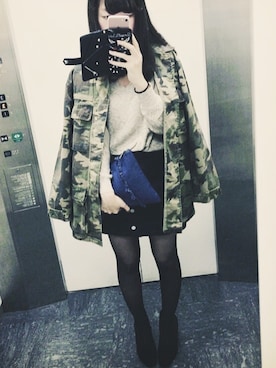 「unglid（アングリッド）のアイテム（その他アウター）」を使った、みちゅめろさん（レディース・161cm）の秋コーディネート
