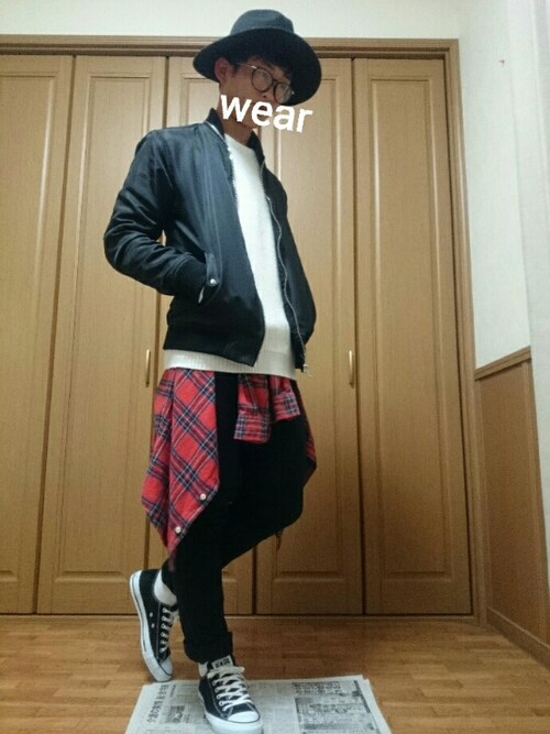 男子高校生 Converseのスニーカーを使ったコーディネート Wear