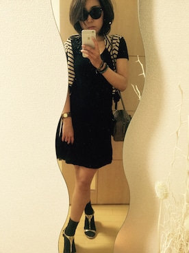 「美容室」｜「アイテム（ワンピース）」を使った、Sさん（レディース・152cm）の春コーディネート