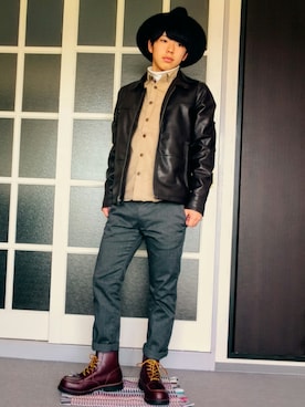 「Alpha Industries（アルファインダストリーズ）のアイテム（ブーツ）」を使った、sonecchiさん（メンズ・168cm）の冬コーディネート