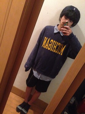 青木翔也さん（メンズ・161cm）の秋コーディネート