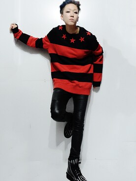 「GIVENCHY（ジバンシイ）のアイテム」を使った、DOLLARさん（メンズ・178cm）の春コーディネート