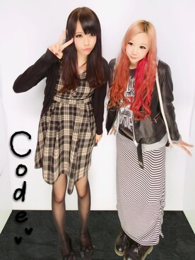 「RNA（アールエヌエー）のJ1558 フェイクレザーライダース２（ライダースジャケット、ブラック系）」を使った、みくぴすさん（レディース・159cm）の春コーディネート