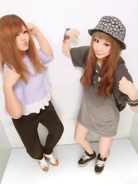 「THRASHER（スラッシャー）のアイテム（ハット、ブラック系）」を使った、みくぴすさん（レディース・159cm）の秋コーディネート