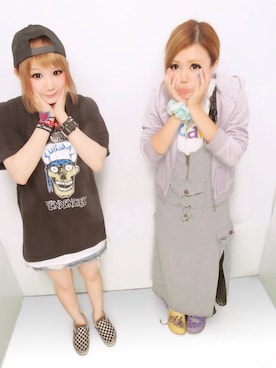「SKULLSKATES」｜みくぴすさん（レディース・159cm）の秋コーディネート