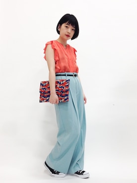 「note et silence （ノートエシロンス）のアイテム（バッグ）」を使った、まみむさん（レディース・157cm）の春コーディネート