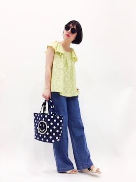 「LUCA/LADY LUCK LUCA（ルカ/レディラックルカ）のアイテム（パンツ）」を使った、まみむさん（レディース・157cm）の春コーディネート