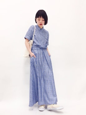「LUCA/LADY LUCK LUCA（ルカ/レディラックルカ）のアイテム（ワンピース/ドレス）」を使った、まみむさん（レディース・157cm）の春コーディネート