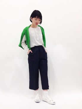 「Factor=（ファクターイコール）のアイテム（シューズ）」を使った、まみむさん（レディース・157cm）の春コーディネート