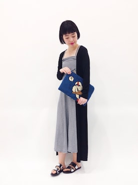 「マキシ丈ワンピ」｜まみむさん（レディース・157cm）の春コーディネート