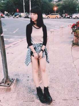 「アイテム（ジャージ）」を使った、Serena Chenさん（レディース・164cm・20代）の春コーディネート