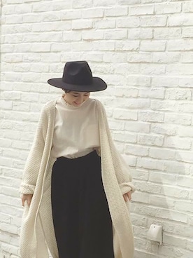 水戸悠夏子さん（レディース・155cm）の冬コーディネート