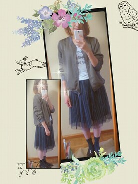 「TAKEO KIKUCHI（タケオキクチ）のアイテム（ジャケット/アウター）」を使った、yokoさん（レディース・152cm）の秋コーディネート