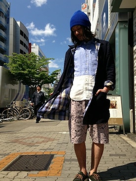「L.H.P（エルエイチピー）のアイテム（シューズ）」を使った、kazuya muraiさん（メンズ・170cm）の春コーディネート
