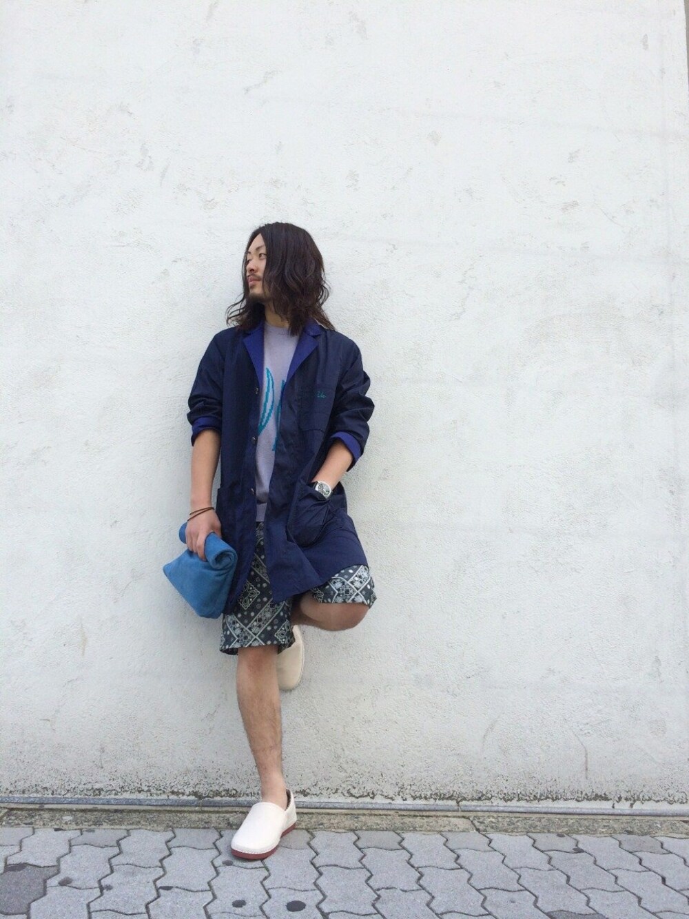 「LHP、LHP名古屋」｜「L.H.PのLHP/エルエイチピー/JULIEN DAVID/ジュリアンデイビッド/KNIT SWEATER MADNESS（トップス、パープル系）」を使った、kazuya muraiさん（メンズ・170cm）の春コーディネートの1枚目の写真