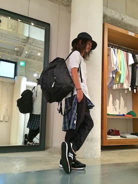 「L.H.P（エルエイチピー）のアイテム（バッグ）」を使った、kazuya muraiさん（メンズ・170cm）の夏コーディネート