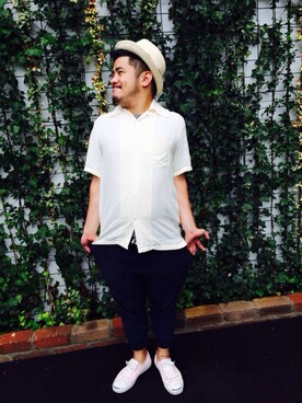 ふじさきたつやさん（メンズ・170cm）の夏コーディネート