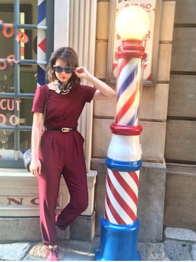 「FIG&VIPER（フィグアンドバイパー）のFレザーベルト（ベルト、ブラック系）」を使った、yuiさん（レディース・167cm）の夏コーディネート