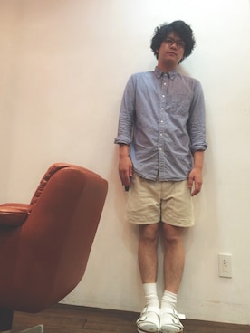 「アイテム（サンダル）」を使った、きぬもとさん（メンズ・173cm・20代）の夏コーディネート
