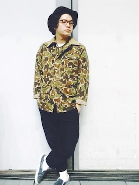 「アイテム（ミリタリージャケット）」を使った、きぬもとさん（メンズ・173cm）の秋コーディネート