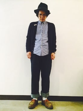 「EVISU（エヴィス）のアイテム」を使った、きぬもとさん（メンズ・173cm）の秋コーディネート
