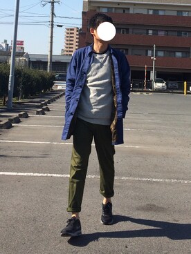 「スエット」｜「アイテム（その他アウター）」を使った、AK190さん（メンズ・168cm）の春コーディネート