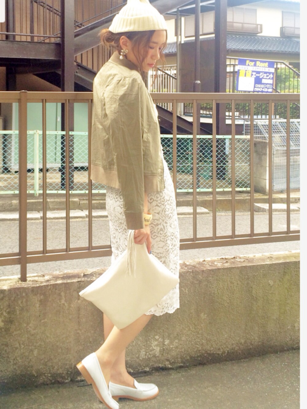 shihoさんの「レース ミモレ丈スカート（THE SHINZONE）」を使ったコーディネート