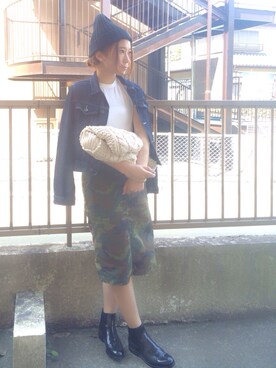 shihoさんの「カモフラタイトスカート」を使ったコーディネート