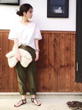 「VICINI（ヴィッチーニ）のアイテム」を使った、shihoさん（レディース・155cm）の夏コーディネート