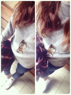 「CONVERSE（コンバース）のCONVERSE コンバース ジャック パーセル / JACK PURCEL（スニーカー）」を使った、pi✯さん（レディース・154cm）の冬コーディネート