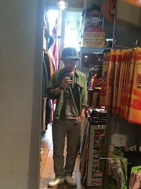 「POINTER（ポインター ）のアイテム（パンツ）」を使った、Hiroki Koyamaさん（メンズ・168cm）の夏コーディネート