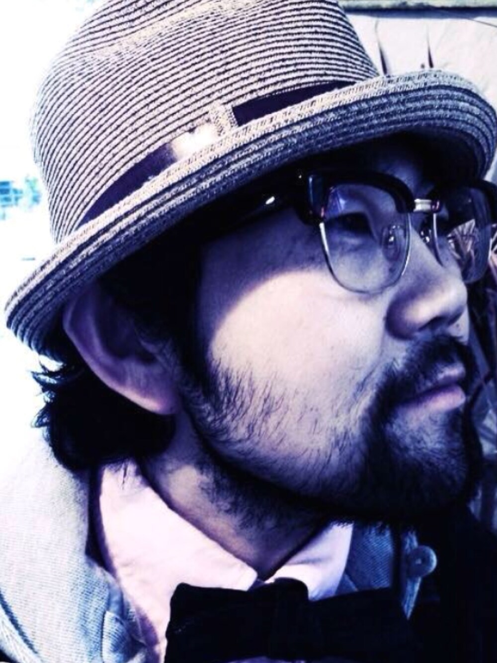 「秋のコーデ」｜「HRMのアイテム（蝶ネクタイ、ブルー系）」を使った、ATSUSHI SHIGEMATSUさん（メンズ・160cm）の秋コーディネートの1枚目の写真