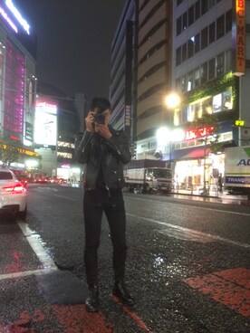 「Time is on（タイムイズオン）のアイテム（ジャケット/アウター）」を使った、YuichiroWakamatsuさん（メンズ・177cm）の秋コーディネート