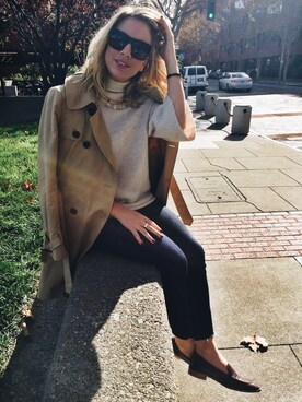 「fall style」｜「アイテム（トレンチコート）」を使った、Haleyさん（レディース・160cm）の秋コーディネート