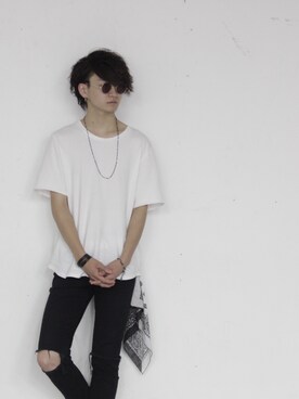 「STUSSY（ステューシー）のアイテム（アクセサリー）」を使った、shoさん（メンズ・181cm）の夏コーディネート