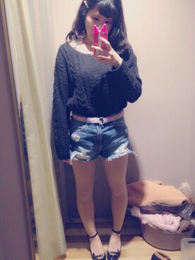「ドール」｜「アイテム（アクセサリー）」を使った、ちょす子さん（レディース・152cm）の冬コーディネート