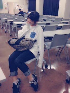 「スエット」｜ちょす子さん（レディース・152cm）の秋コーディネート