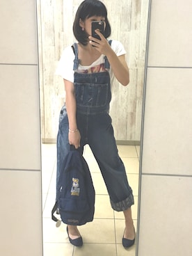 「UCLA（ユーシーエルエー）のアイテム（バッグ）」を使った、ちょす子さん（レディース・152cm）の秋コーディネート