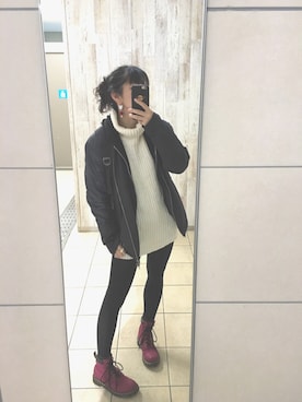 「Marc by Marc Jacobs（マークバイマークジェイコブス）のアイテム（リング）」を使った、ちょす子さん（レディース・152cm）の秋コーディネート