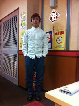 「王将」｜4n5o-さん（メンズ・168cm）の秋コーディネート