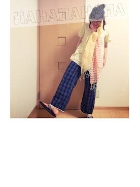 「OZOC（オゾック）のアイテム（その他トップス）」を使った、@YUUさん（レディース・156cm）の夏コーディネート