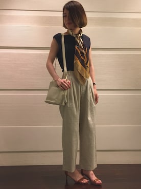 NANO・UNIVERSE LIBRARY 新宿 STAFFさん（レディース・160cm）の夏コーディネート