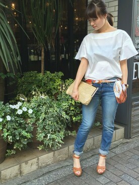 NANO・UNIVERSE LIBRARY 新宿 STAFFさん（レディース・160cm）の夏コーディネート