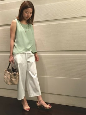 NANO・UNIVERSE LIBRARY 新宿 STAFFさん（レディース・160cm）の夏コーディネート