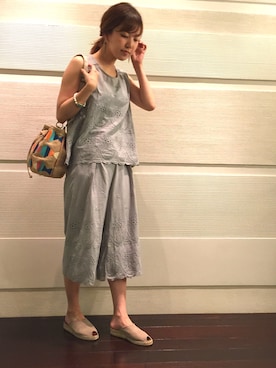 NANO・UNIVERSE LIBRARY 新宿 STAFFさん（レディース・160cm）の夏コーディネート