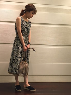 NANO・UNIVERSE LIBRARY 新宿 STAFFさん（レディース・160cm）の夏コーディネート