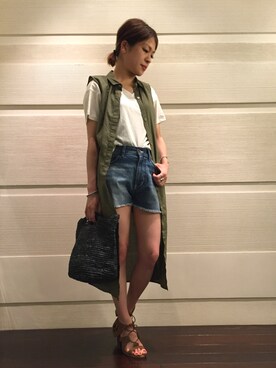 NANO・UNIVERSE LIBRARY 新宿 STAFFさん（レディース・160cm）の夏コーディネート