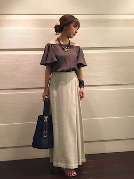 NANO・UNIVERSE LIBRARY 新宿 STAFFさん（レディース・160cm）の夏コーディネート