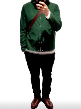 「YAECA」｜「アイテム（マウンテンパーカー）」を使った、こーさん（メンズ・170cm）の春コーディネート