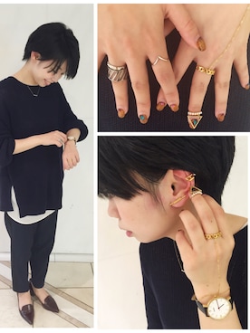 「アイテム（アクセサリー）」を使った、Jouete_haseさん（レディース・153cm）の秋コーディネート